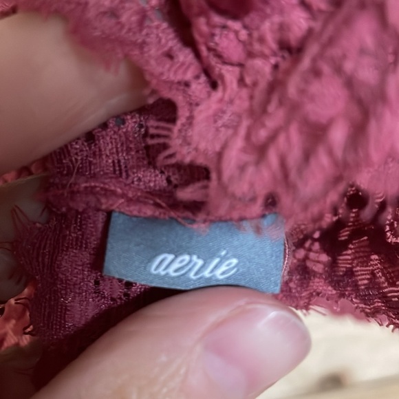 Aerie size XL Mauve Pink Lace T-back Adjustable Straps Super Soft Bralette - Picture 2 of 6